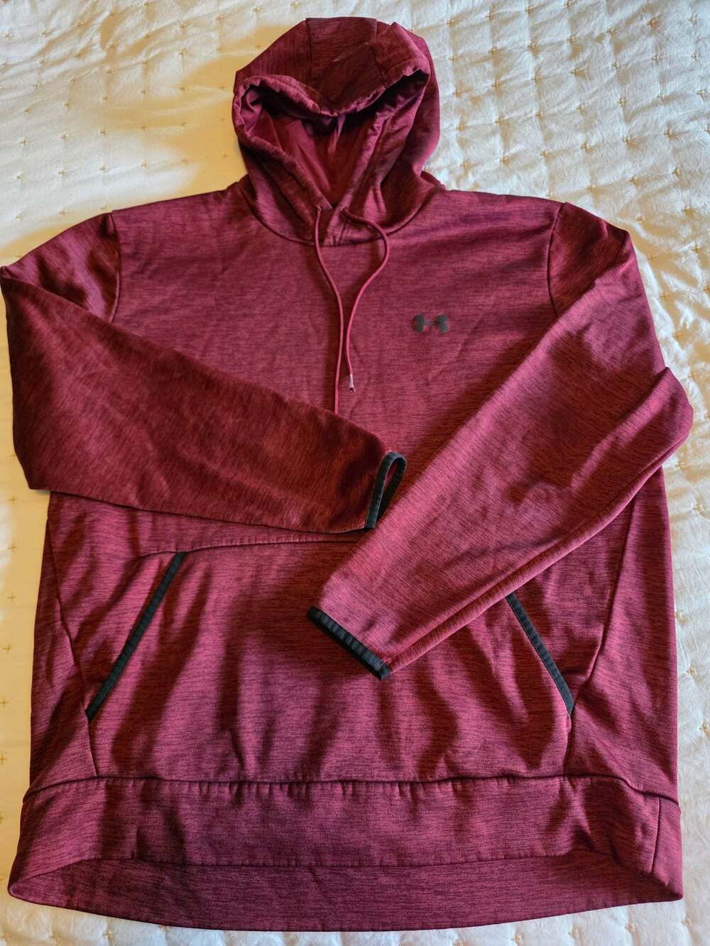 Under Armour Men's Armour Fleece Twist Pullover Hoodie, Maroon‎ Heather